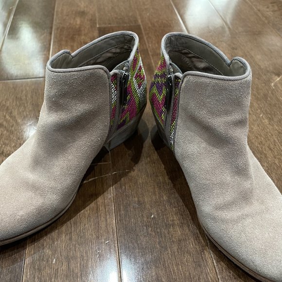 Sam Edelman Putnam Aztec Suede Ankle Booties sz 5 - Picture 4 of 16